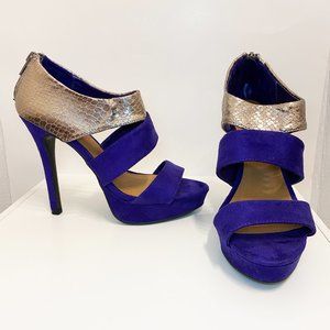 JustFab | Shoes | Purple And Silver 